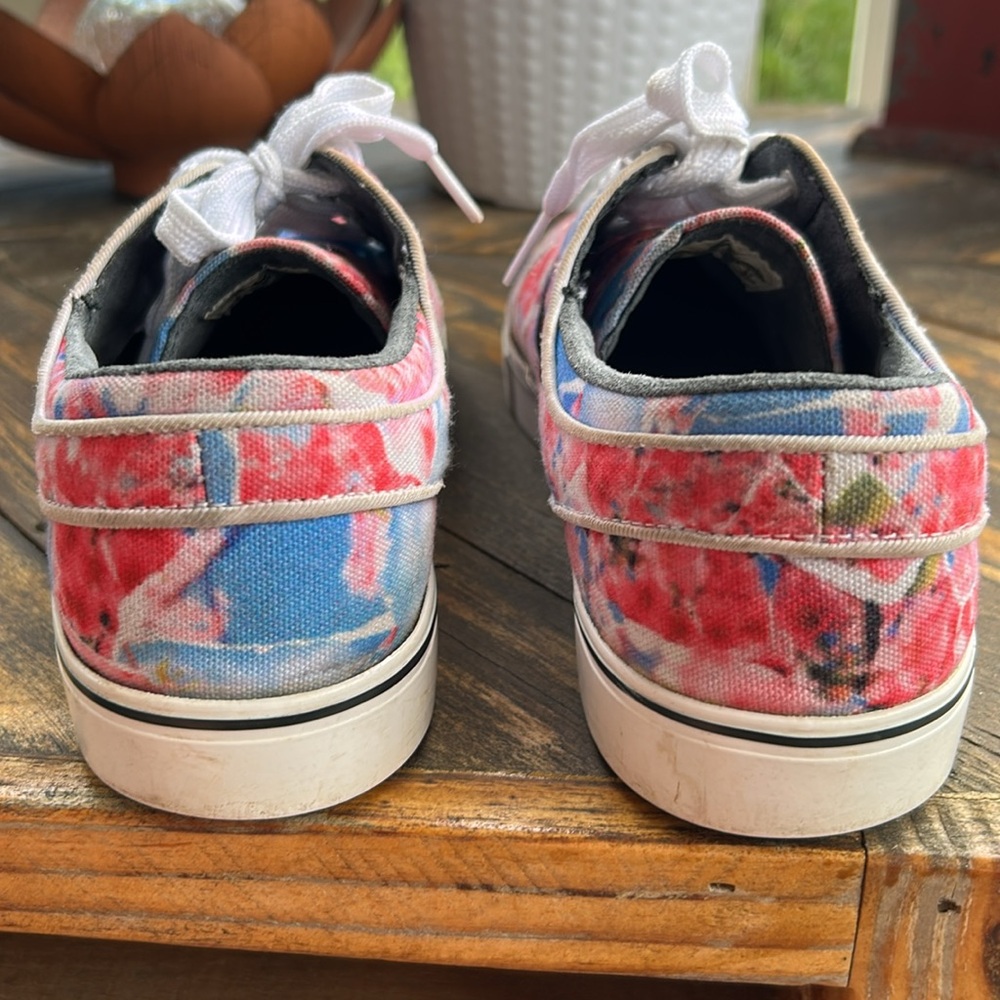 Nike Zoom Stefan Janoski Cherry Blossom Canvas Premium Sneakers Sz 9 - Picture 6 of 13